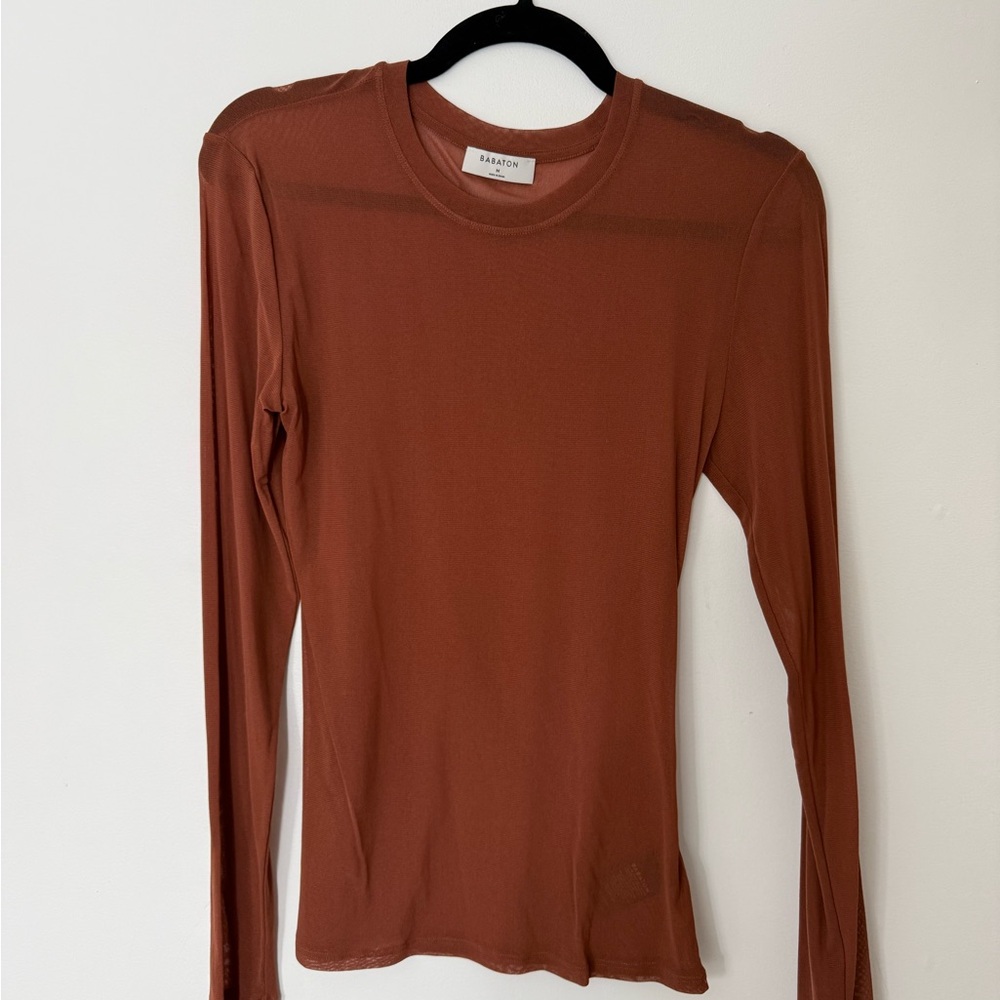 Babaton Rust Long Sleeve Tee